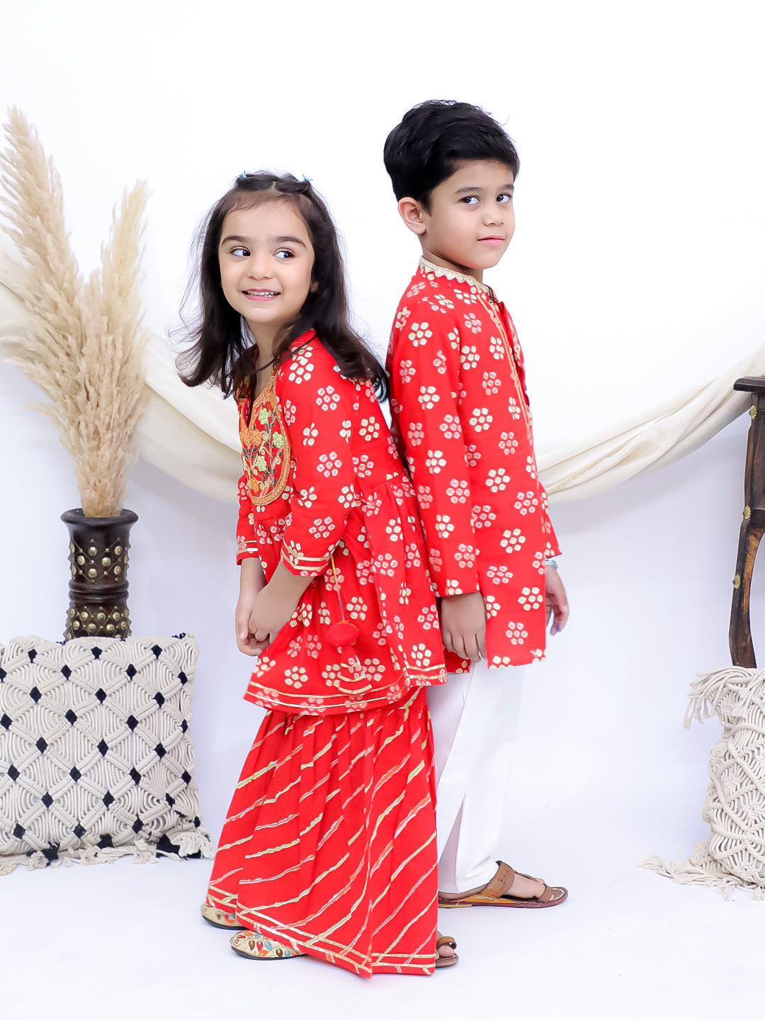 Rangrez Crimson Red Sibling Set