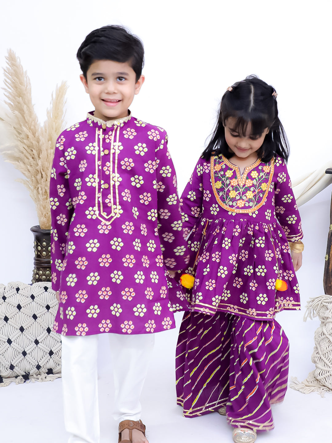 Rangrez Regal Purple Sibling Set