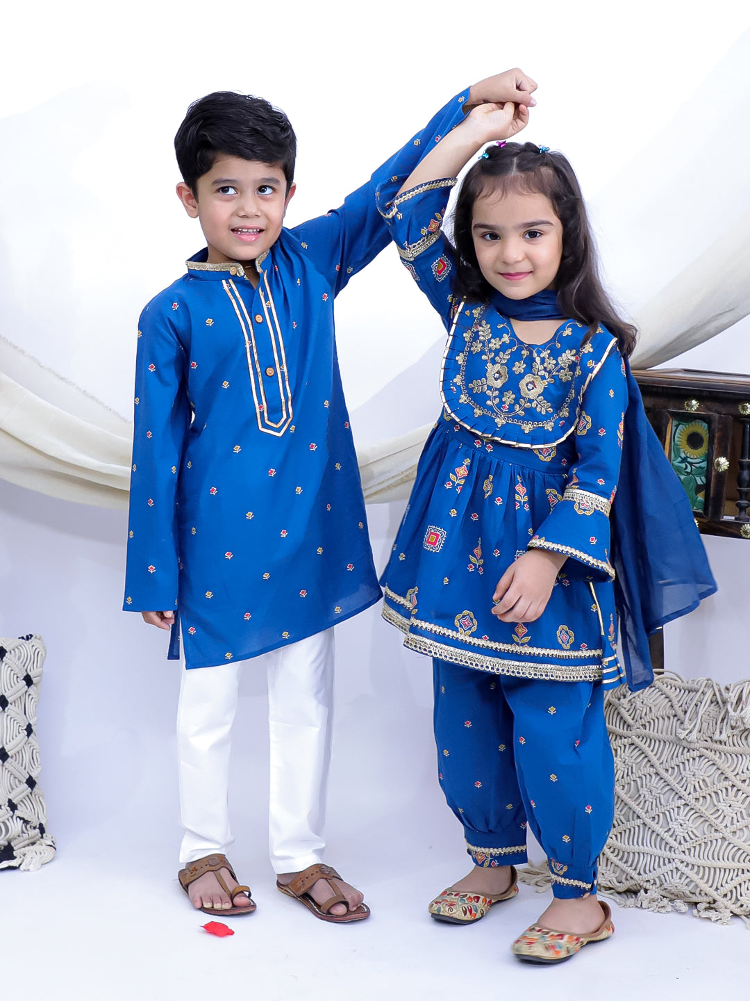 Rangrez Royal Blue Sibling Set