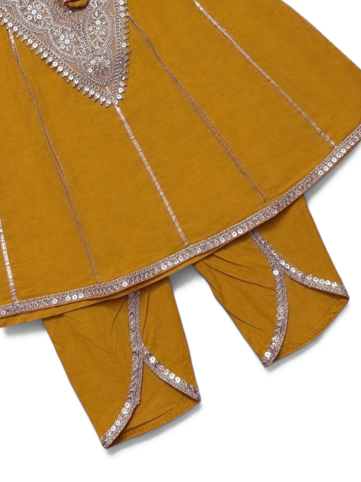 Amer Yellow Girls kurti dhoti