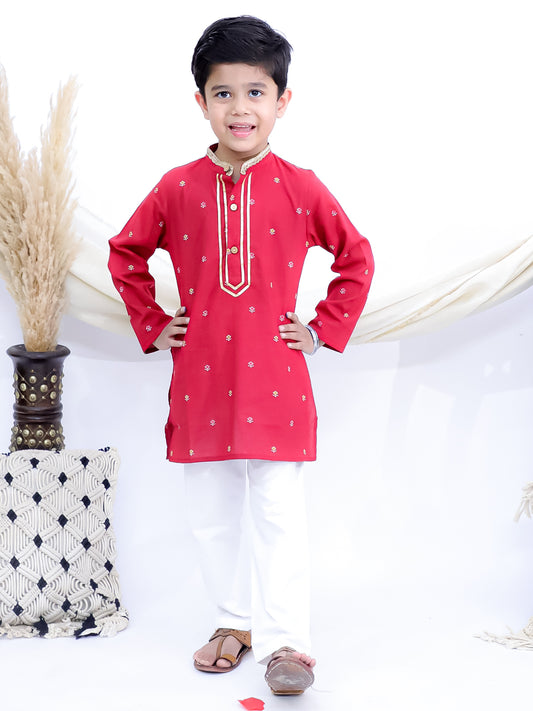 Gulzaar Magenta Jaipuri Kurta Pajama Set