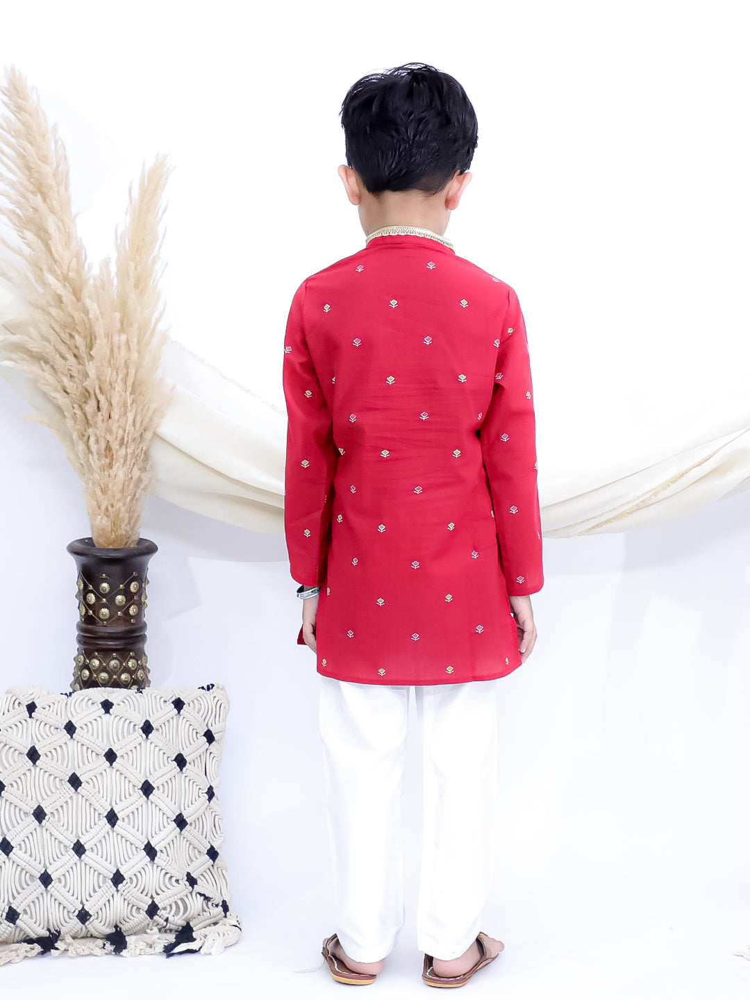 Gulzaar Magenta Jaipuri Kurta Pajama Set