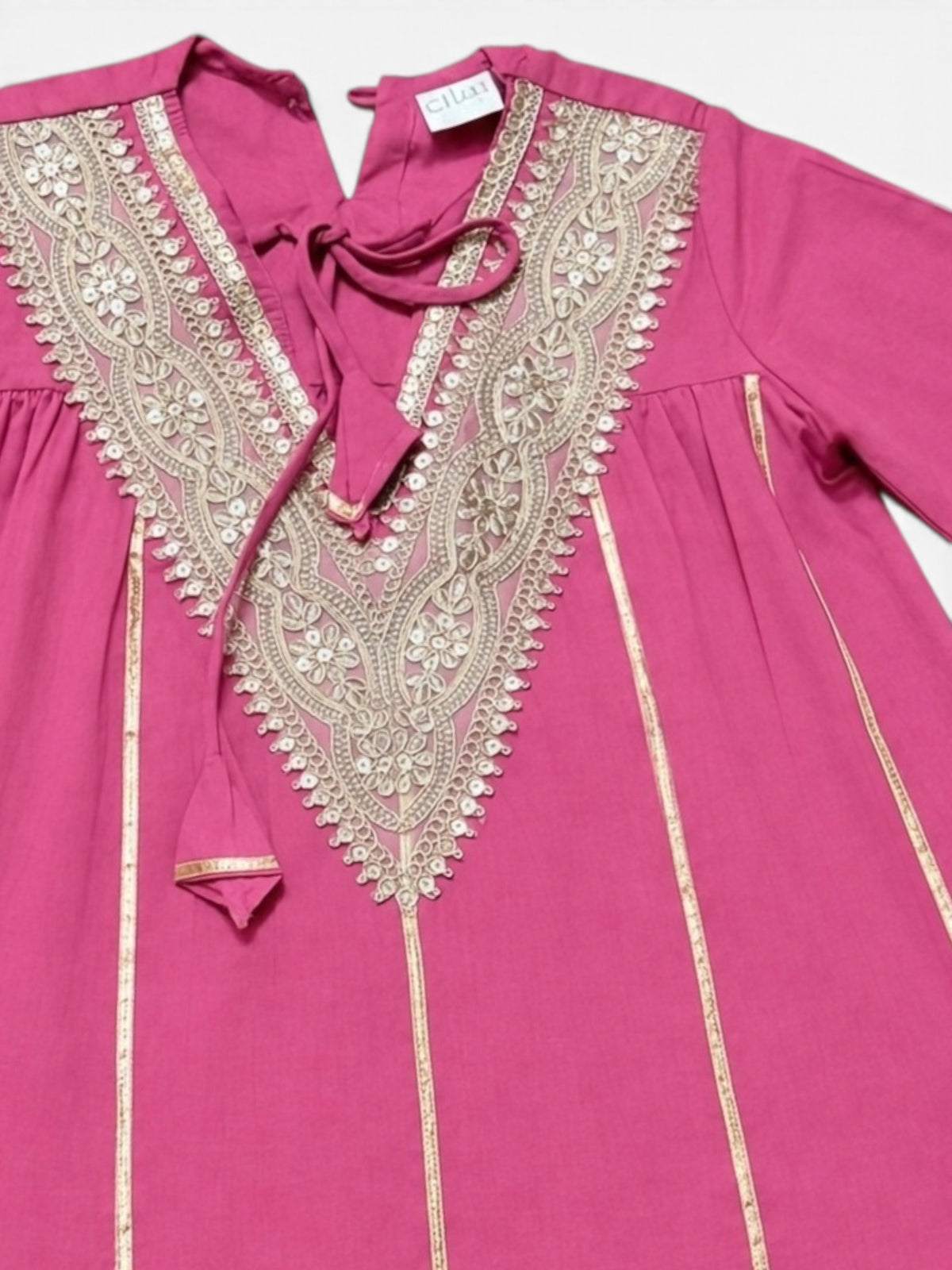 Amer Pink Girls Dhoti Kurti