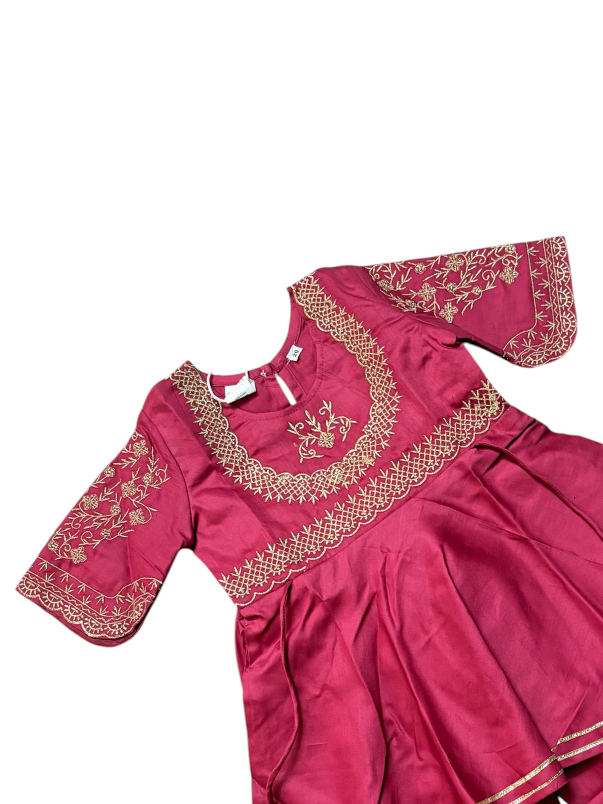 Hawa Mahal Rust Pink Embroidery Dhoti Kurta