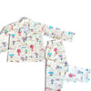 Adventure Sky Balloon Printed Cotton Night Suit Set
