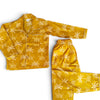 Safari Mustard Yellow Animal Printed Cotton Night Suit Set